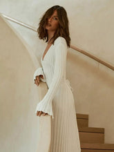 Winter Sweater Dress for Women Elegant Long Sleeve Knitted Maxi Dress Christmas Club Party Outfits  Lady White Vestido